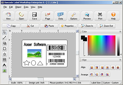 Barcode Label Workshop Standard Edition 6.0 screenshot